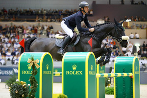 GUERDAT Steve (SUI) riding Alamo during the 18e Finale du Top 10 Rolex IJRC on December 7, 2018 in Geneva, Switzerland. (Photo by Scoop Dyga/Icon Sport)