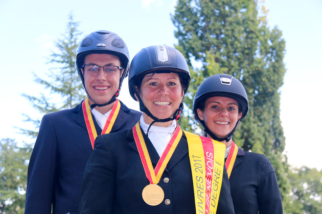 Isabelle Nappez (Or), Vincent Dworak (Argent), Stéphanie Ona (Bronze)