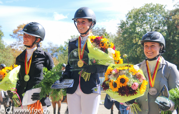 Tiffany Luinetti (Or), Aliénor de Candolle (Argent), Aline Grosjean (Bronze)