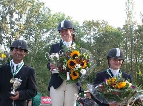 La Gambade - 25.09.05. De g. à d.: Serge Grandjean (3e, Jet Croze), Catherine Dahn (1e, Key West Island) et Céline Fasana (3e, Olivia).