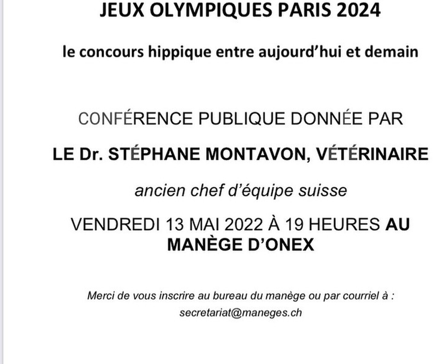 Conférence à Onex